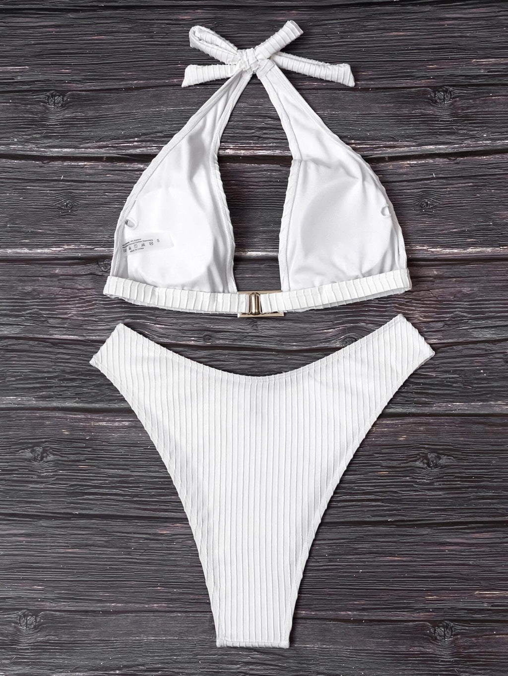 Ribbed Halter Bikini